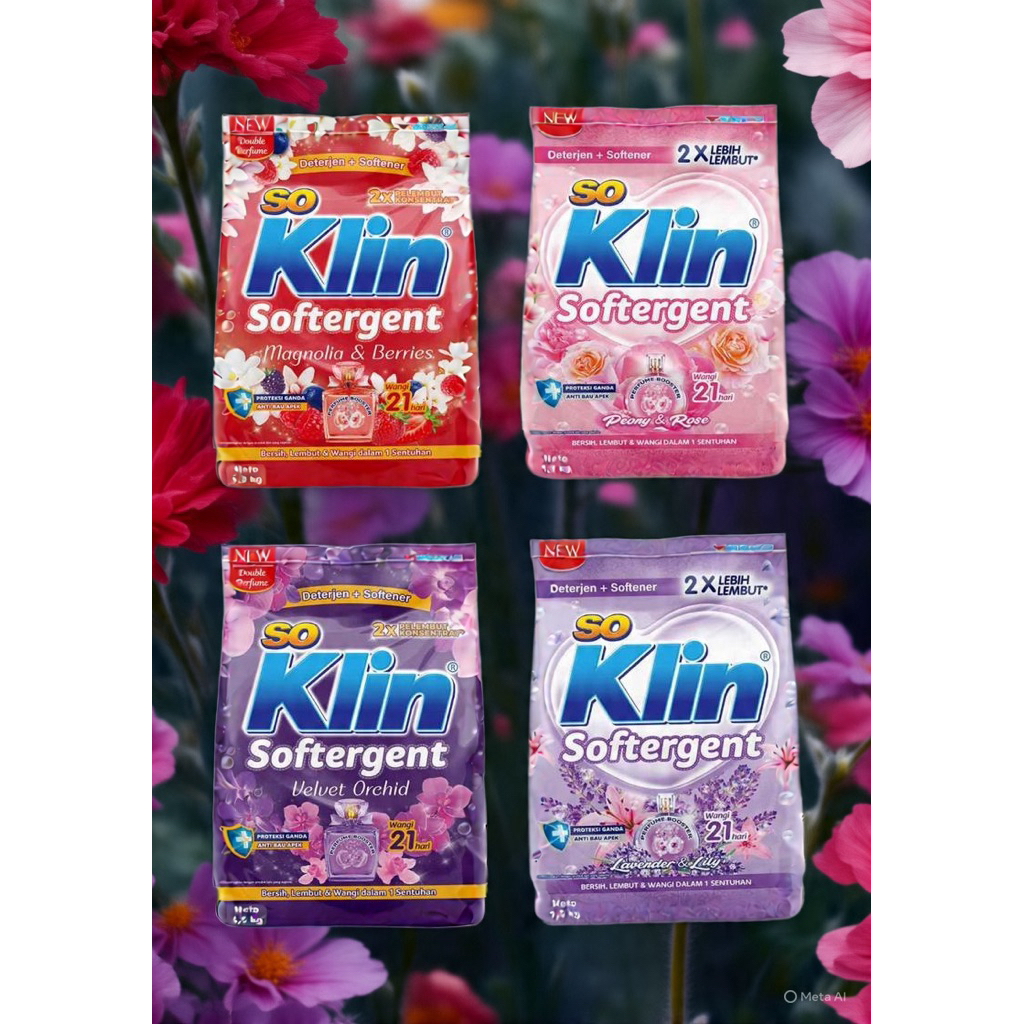 SO KLIN SOFTERGENT DETERGENT BUBUK 1,5 KG // SOKLIN DETERJEN BUBUK 1500G