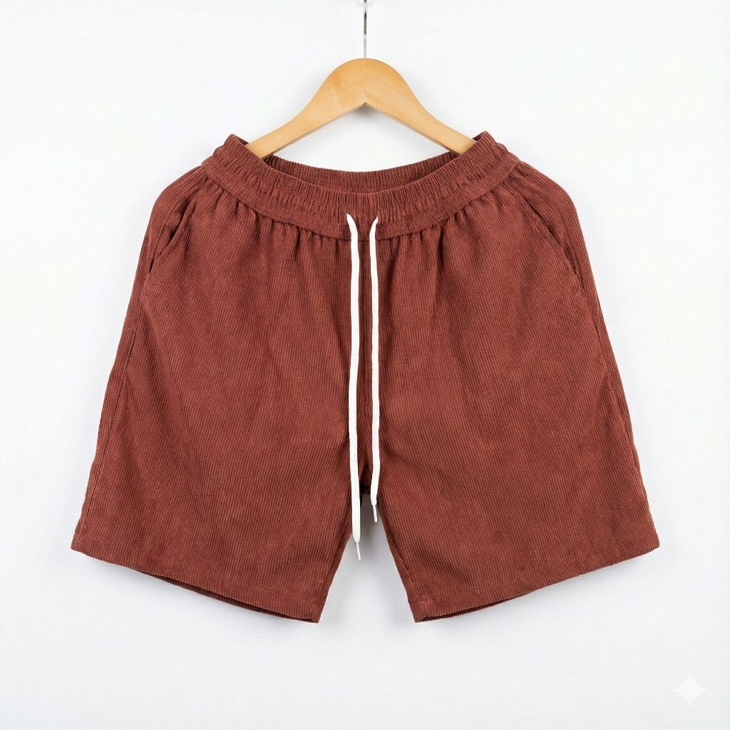 Boardshort Corduroy Premium 3 Pocket - Celana Pendek Pria Style Korea L XL