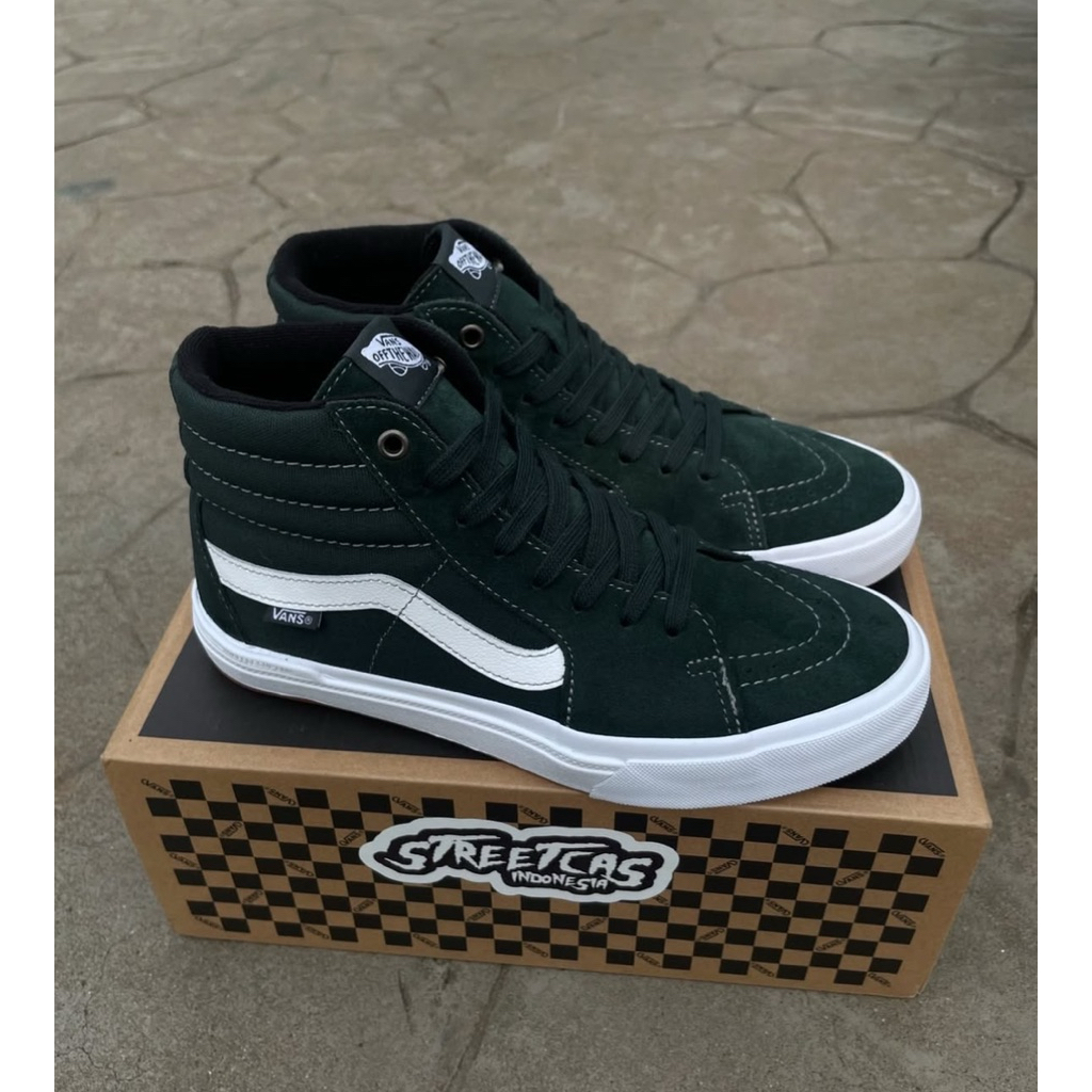 NEW Vans Bmx Sk8-Hi PRO ‘Dark Forest Green White