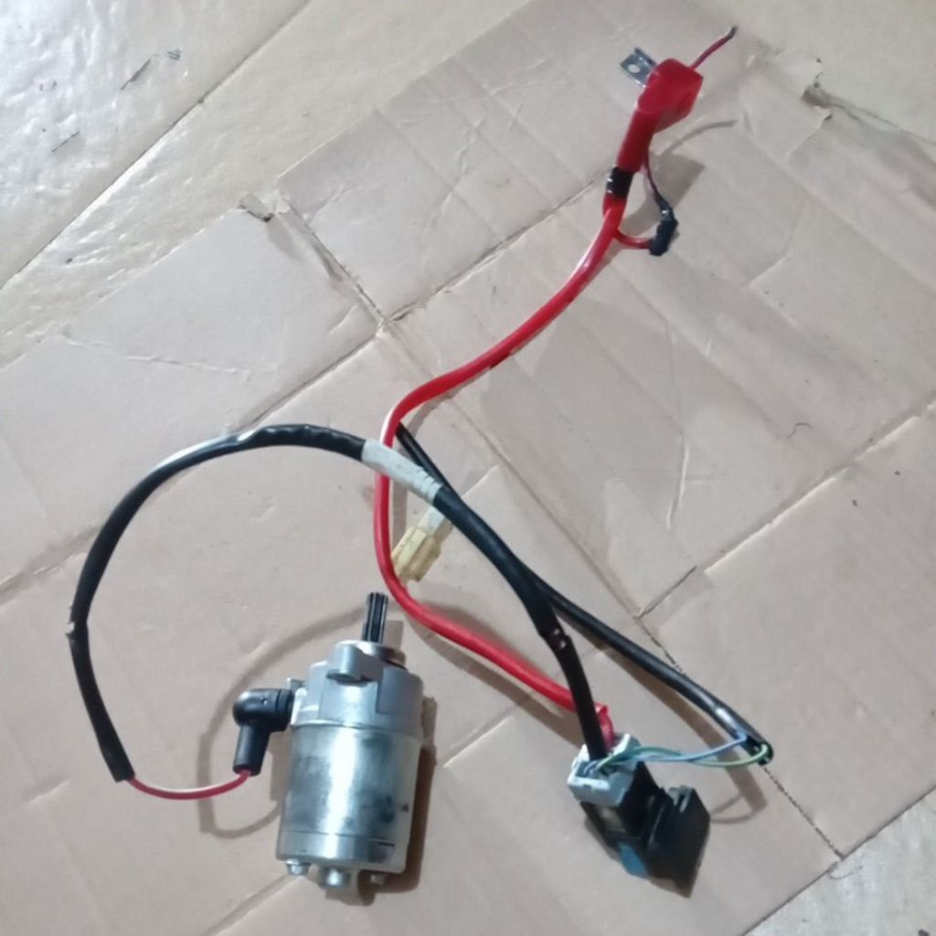 dinamo stater +kabel soket aki ori cabutan motor