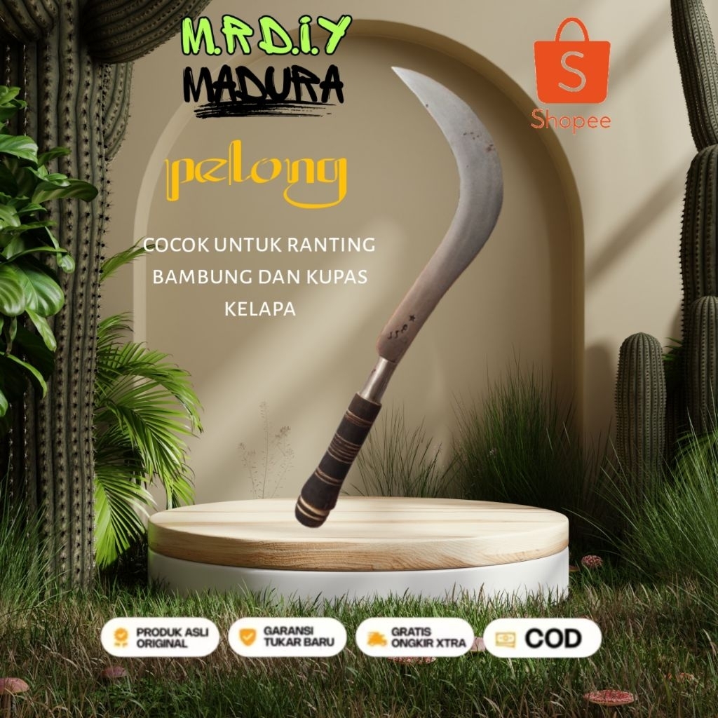 alat kupas kelapa pelong cap 9SS Madura bahan baja pir murni