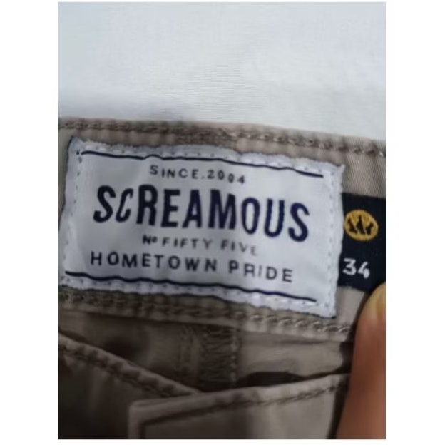 preloved celana chino pria khaki screamous size 34