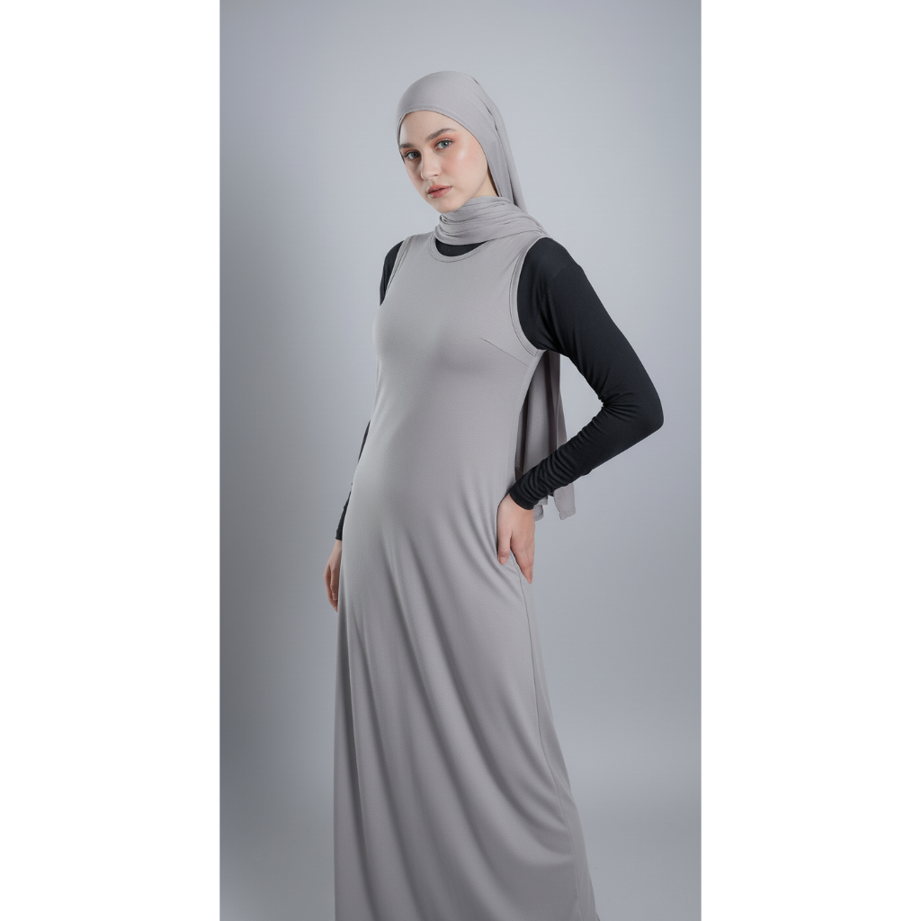 Daleman Gamis | Inner Dress Tanpa Lengan | Kaos | Melar | Rayon Spandex