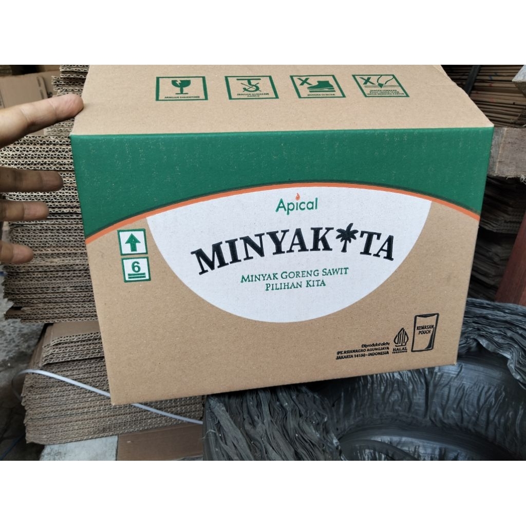 Kardus baru Minyakita 1ply-31x28x21