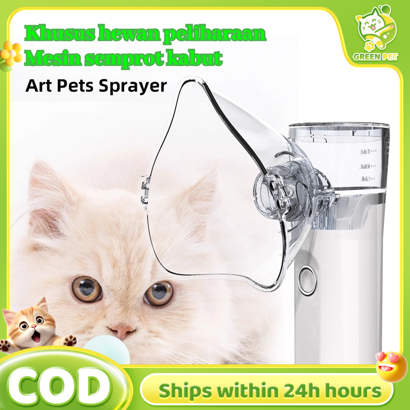 PAPAPET Nebulizer Hewan Peliharaan untuk Kucing dan Anjing Nebulizer Portabel untuk Penggunaan di