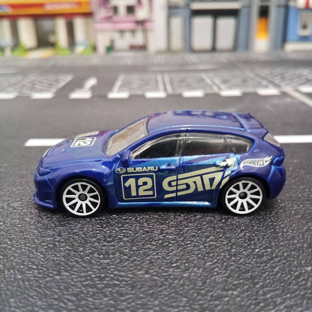 HOT WHEELS LOOSE SUBARU WRX STI BIRU NO 12