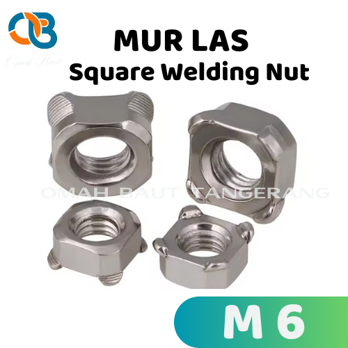 Mur Las M6 Square Nut Welding M6 / Mur Las Kotak M6
