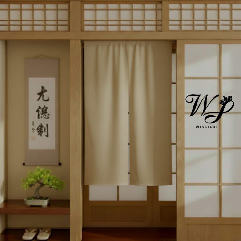 tirai jepang polos Polymicro pembatasan ruangan.