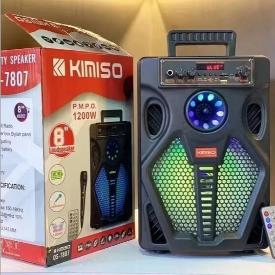 SPEAKER BLUETOOTH kimiso BASS SPEAKER UKURAN BESAR KIMISO QS-7807 SPEAKER AKTIF