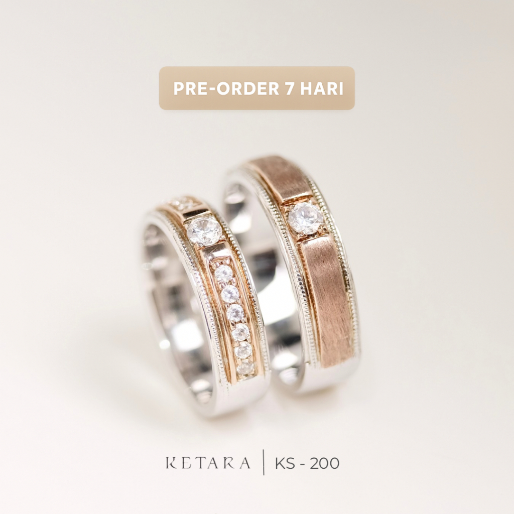 Cincin Kawin Tunangan Cincin Tunangan Cincin Couple Perak Silver Ketara Jewelry