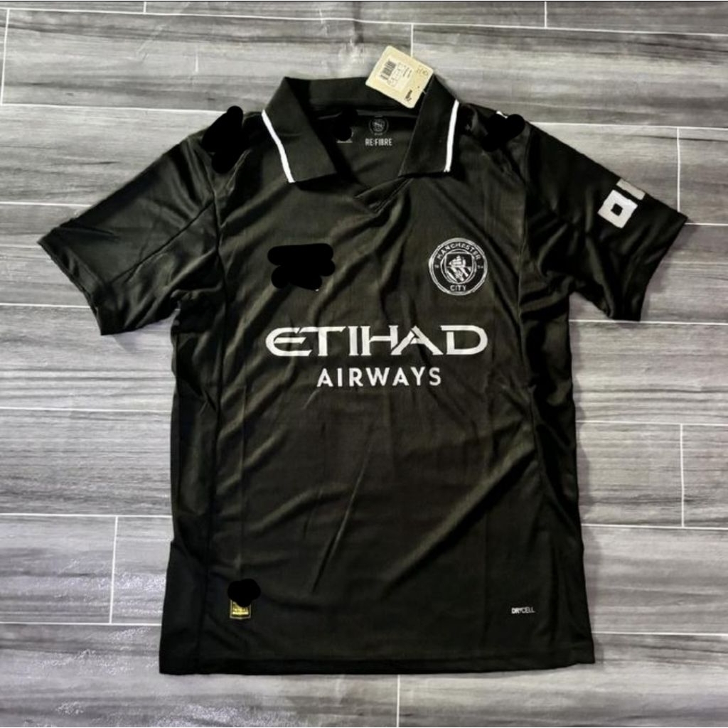 Jersey Kaos Baju Sepak Bola Man Mancester Manchester City Citi Home Away 3rd Third Hitam Black Klub 