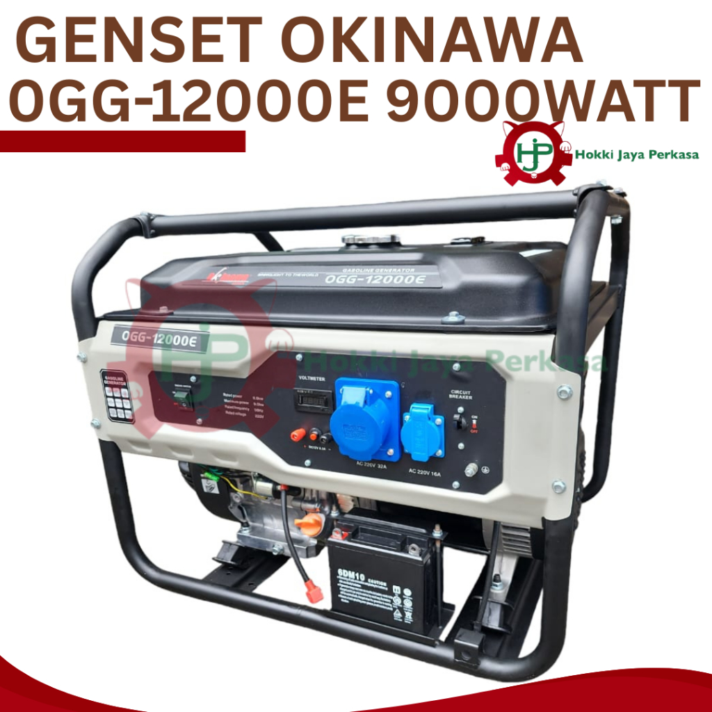 OKINAWA Genset OGG-12000E Output 9000Watt Genset Output 9Kw Gulungan Tembaga