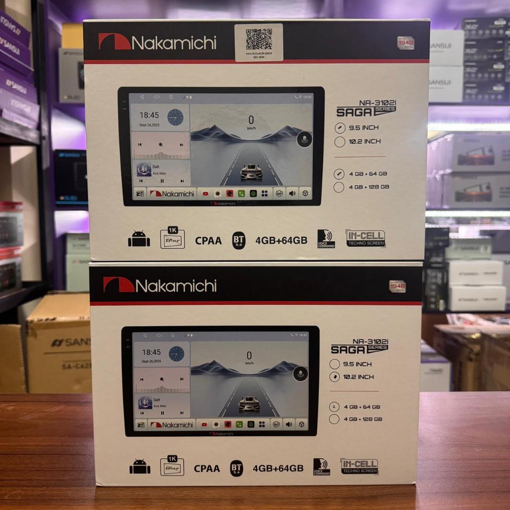 Headunit Android Nakamichi Saga NA-3102i Ram 4/64 9/10inch Incell 1K