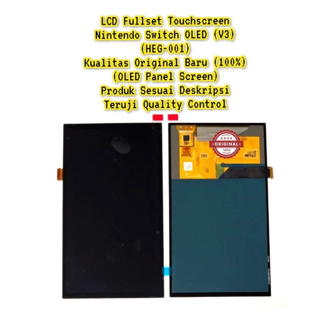 LCD Fullset Touchscreen Console Nintendo Switch OLED V3 HEG-001 (Produk Terjamin Original Baru)