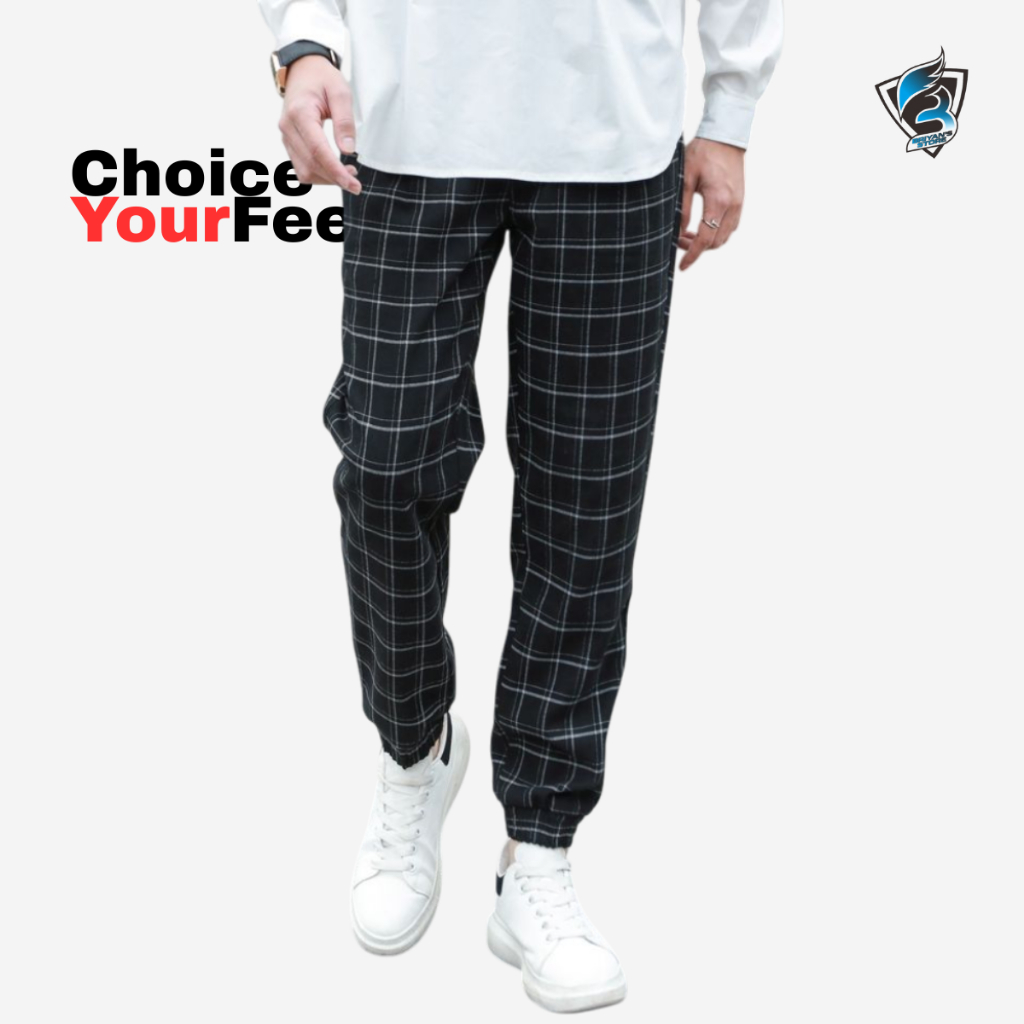 Celana Panjang Pria Tartan / Celana Panjang Kotak Kotak
