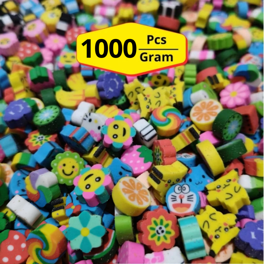 (1000 GR) PENGHAPUS MINI KARAKTER, LUCU & UNIK - PENGHAPUS MINI KARAKTER - PENGHAPUS PENSIL LUCU UNI