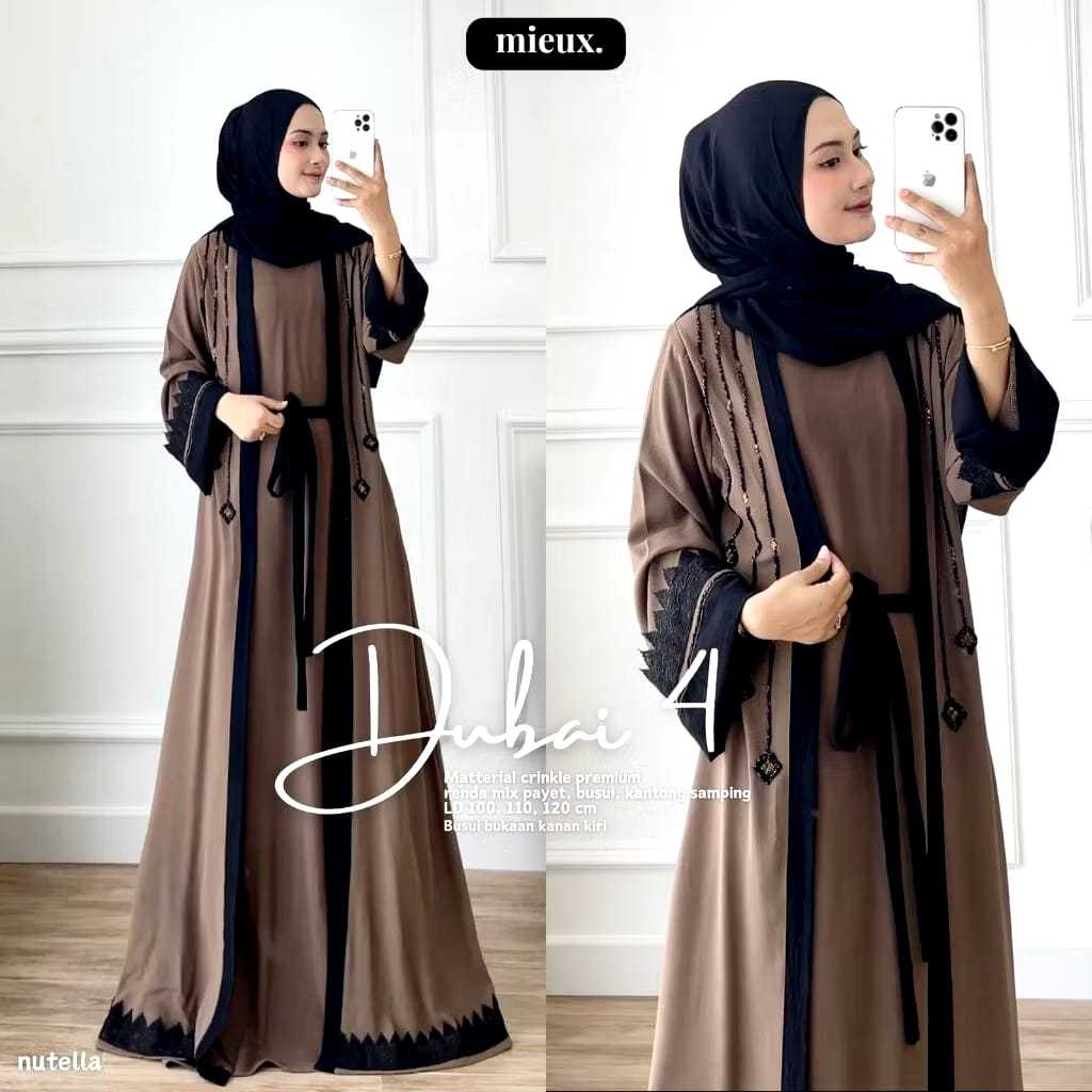 COD Dubai Abaya Crincle Mix Renda Premium Voll II // Abaya Turkey Wanita Terbaru 2026 // Gamis Serag