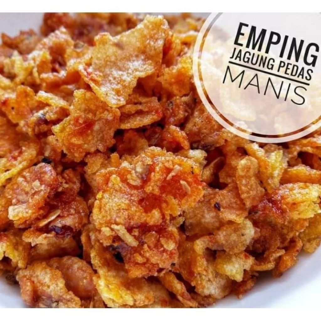 Emping Jagung Pedas Manis Cemilan Emping Jagung