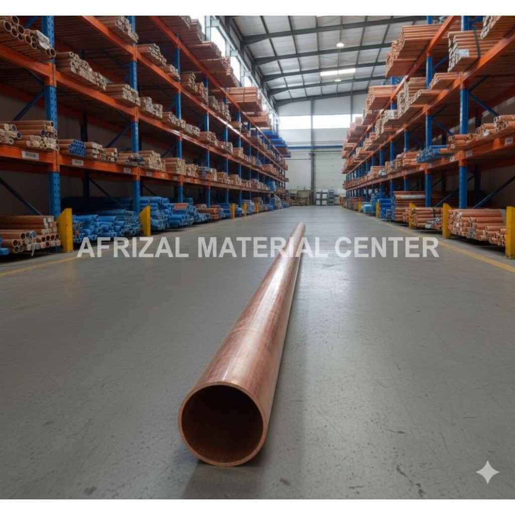 Pipa tembaga diameter 8mm tebal 1mm | full tembaga murni
