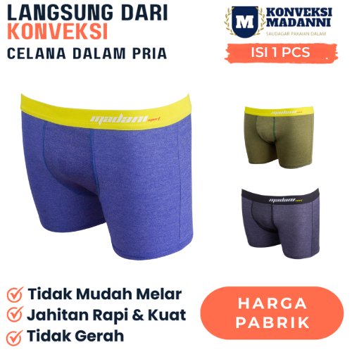 OBRAL CELANA DALAM SEGI EMPAT PRIA DEWASA BAHAN KATUN MENYERAP KERINGAT