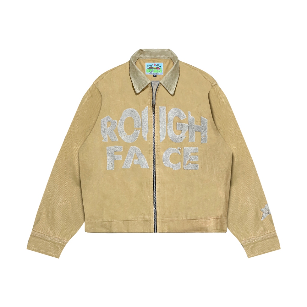 Sociale - Work Jacket Free York State Vintage Washed Bordir Handuk Cream Canvas twill 12oz