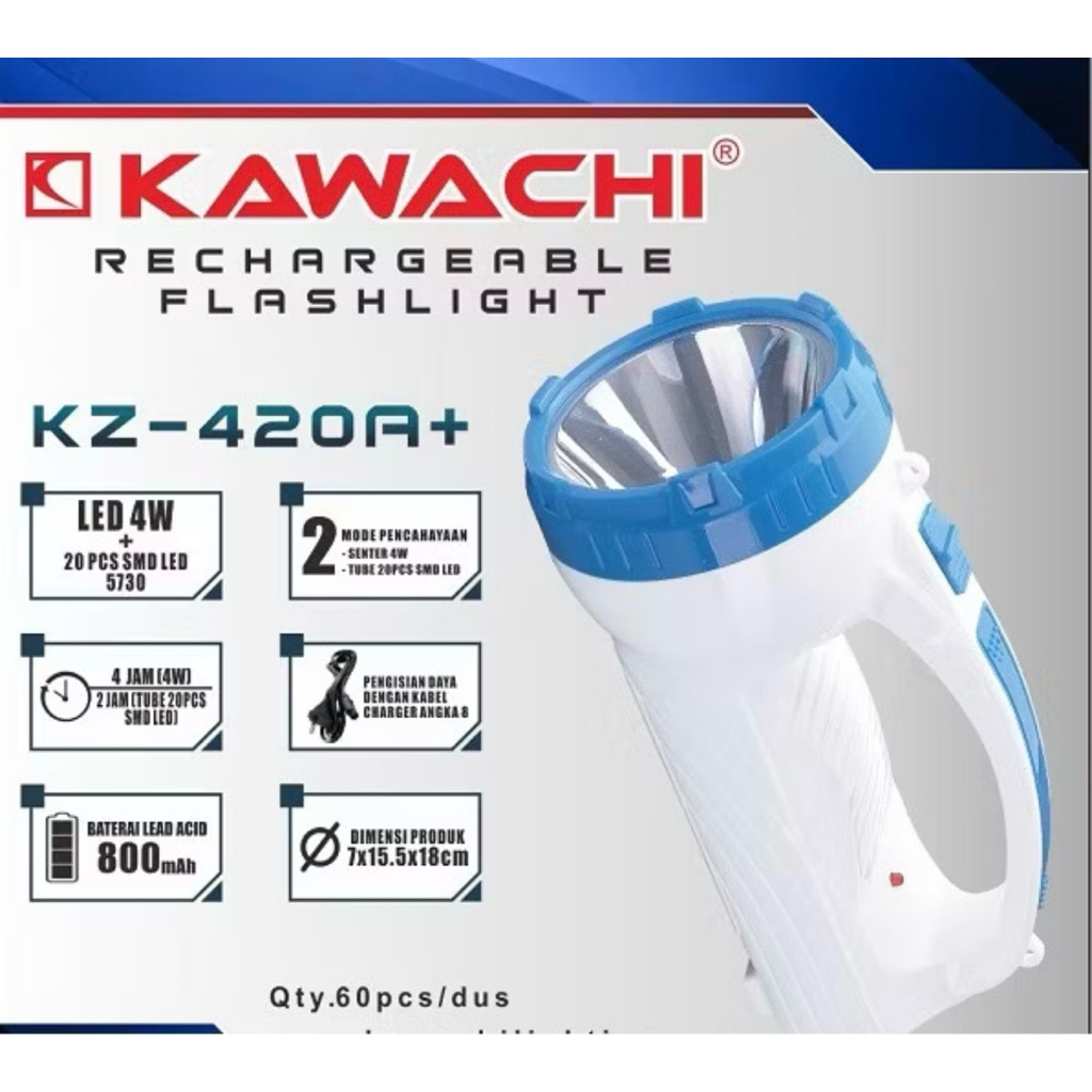 Kawachi Senter Tenteng/Senter LED Kawachi KZ-420A+LED 4 Watt