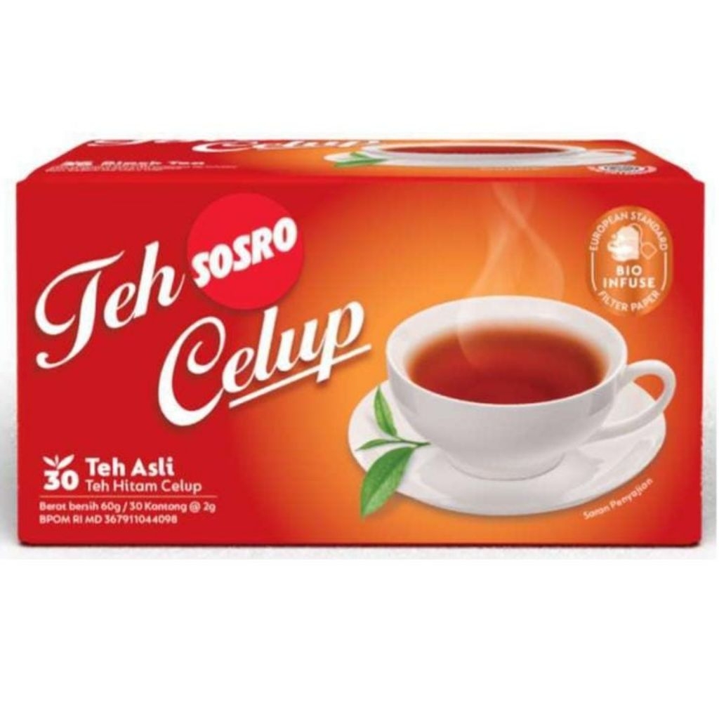 Teh Celup Sosro isi 30 / Teh Kotak Sosro isi 30
