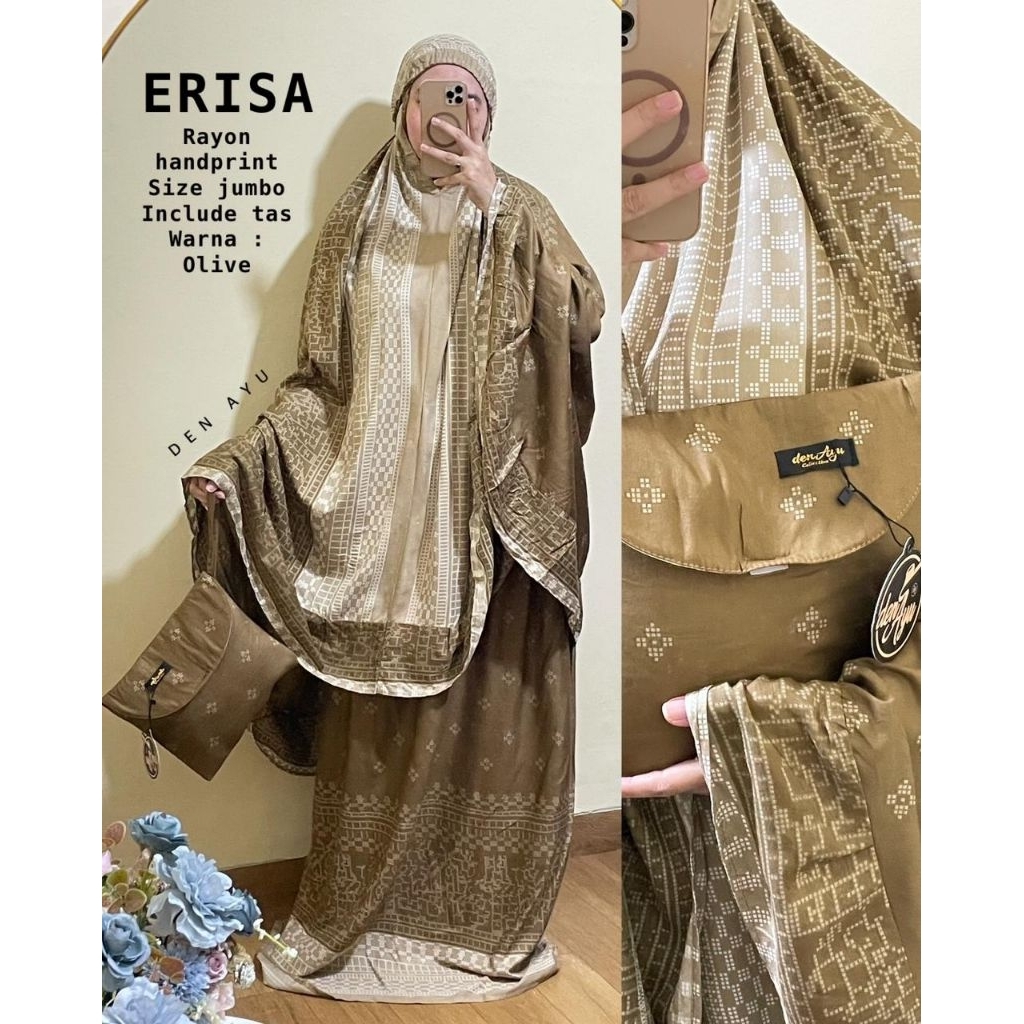 Misca_Adiba_Erisa_Cerise mukena best seller kekinian original produk by denAyu bahan katun rayon ade