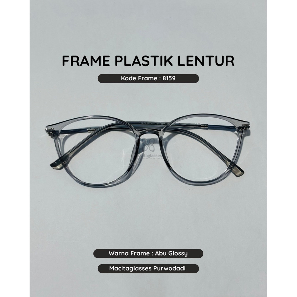 Macitaglasses - Frame Oval Plastik Lentur 8159