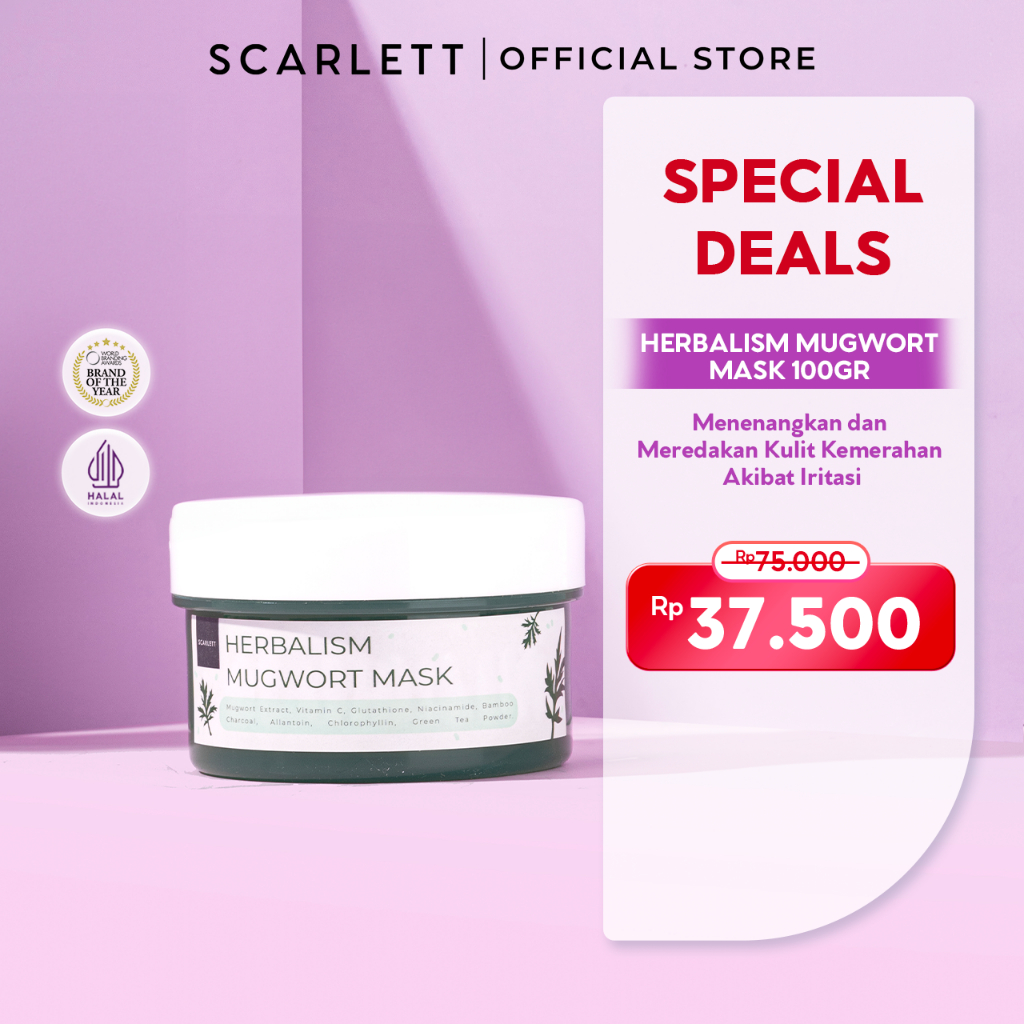 Scarlett Whitening Herbalism Mugwort Mask
