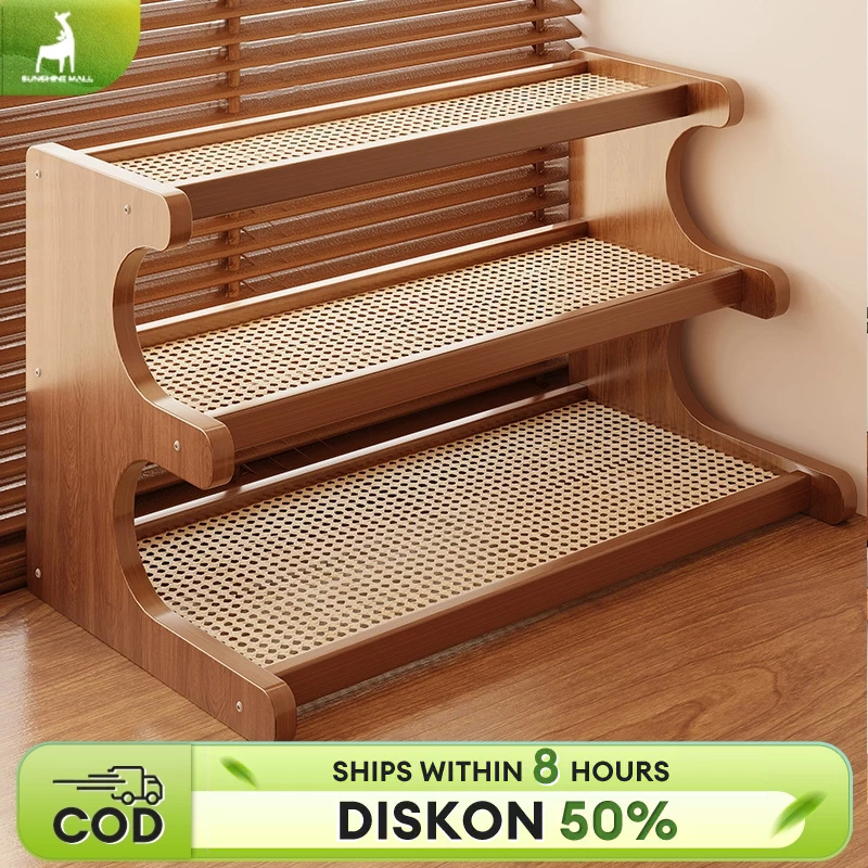 Rak Kayu Aesthetic Rak Susun Minimalis Rak Bumbu Dapur Rak Serbaguna Rak Meja Kecil Multifungsi