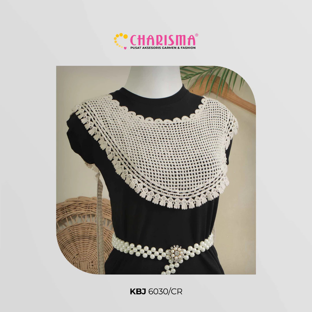 Charisma Rompi Rajut Cream KBJ 6030 - Rompi Crop Wanita / Outer Rajut Wanita