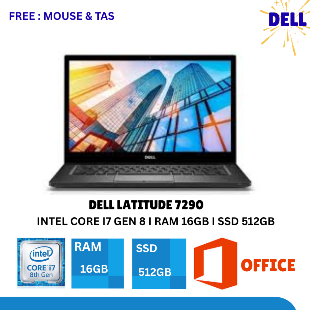 Laptop Dell Latitude 7290 | Intel Core i5 Gen 8 Core i7 Gen 8 | Ram 16GB | Ssd 512GB