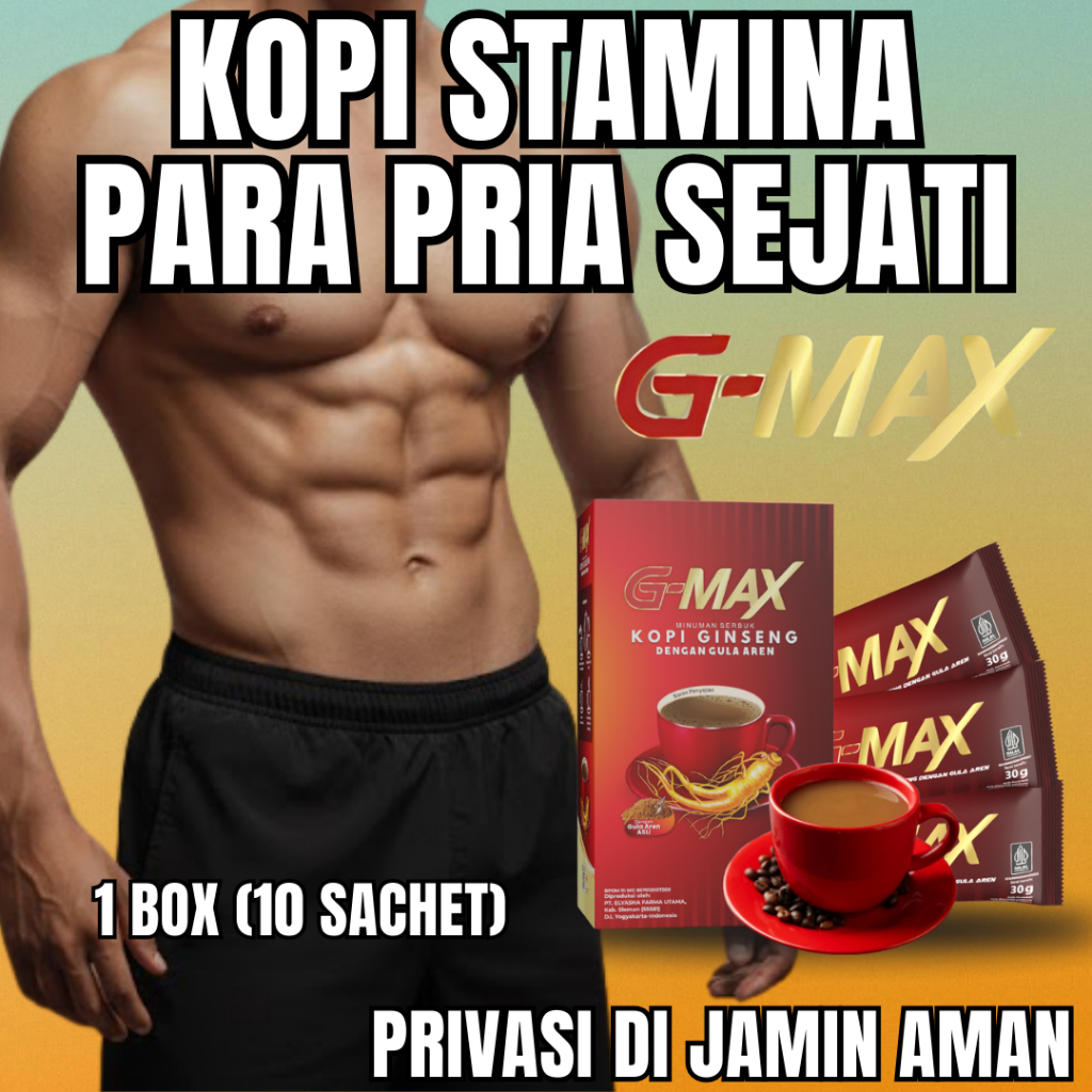 Kopi G-MAX Stamina • Kopi Pria Dewasa • Herbal Boost Energi • Kopi Premium Original Sudah BPOM & HAL