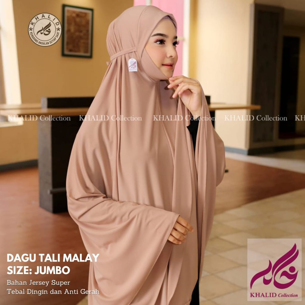 HIJAB DAGU JERSEY TALI PET MALAY BY KHALID