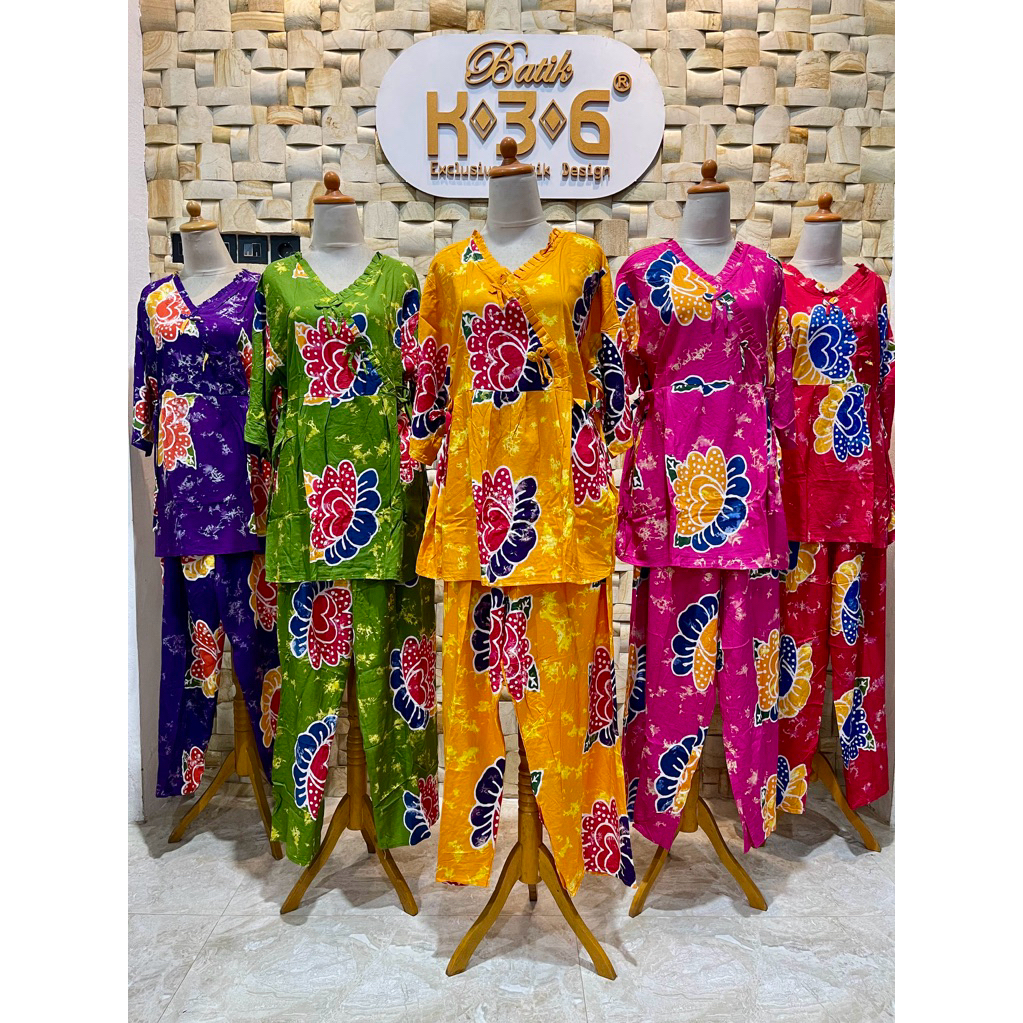 SETELAN JUMBO AIRIN LD 118 – Oneset / Setelan Batik Jumbo Cap Motif Sunan Adem & Nyaman | Setelan Wa