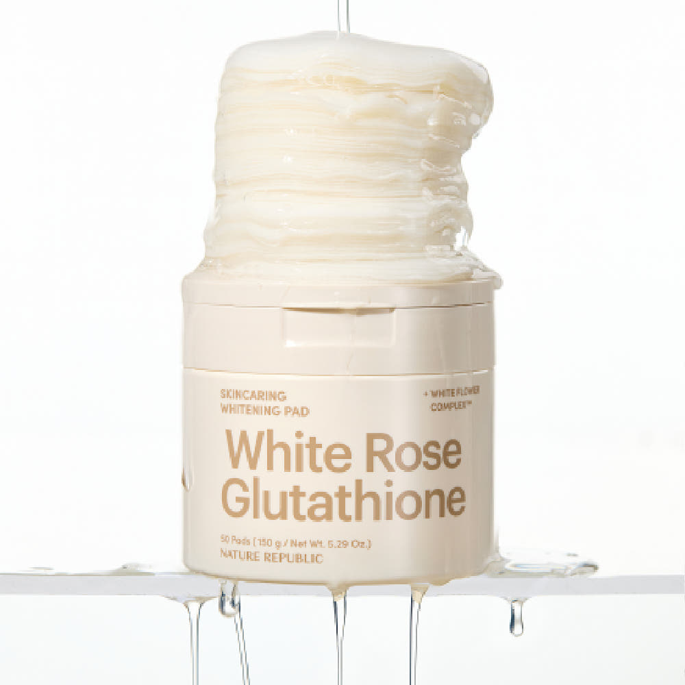 Nature Republic White Rose Glutathione Skincaring Whitening Pad 50 pcs