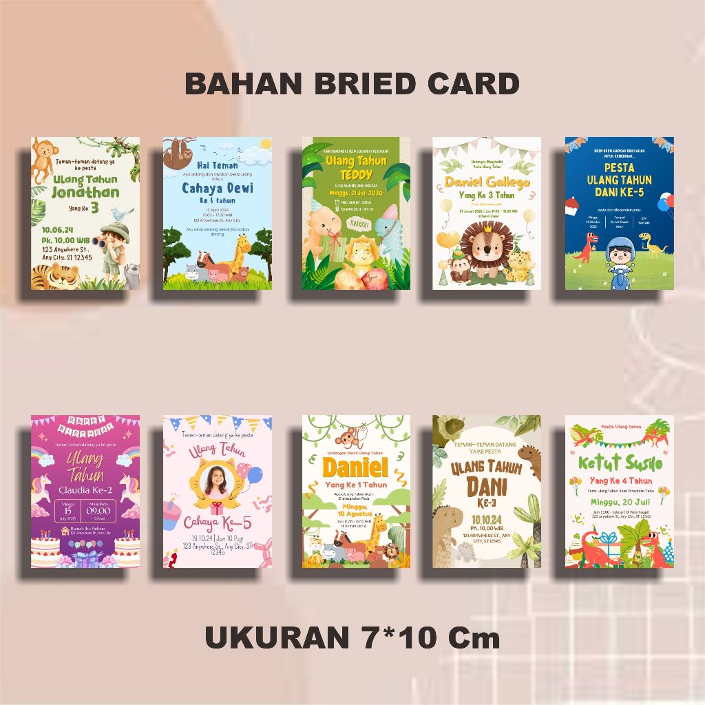 UNDANGAN ULANG TAHUN ANAK | BIRTHDAY PARTY | SURAT UNDANGAN ANAK