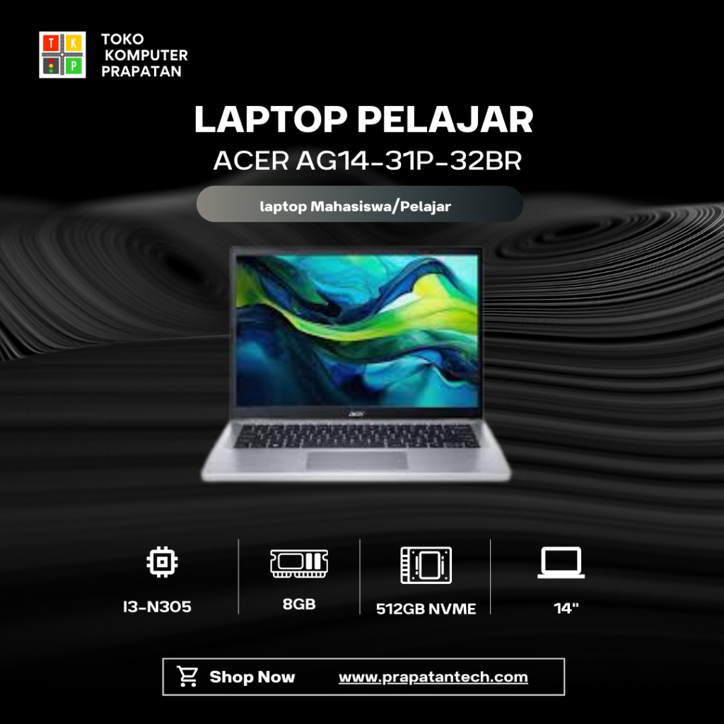 Laptop Acer Aspire 14 31P-32BR Core i3 Ram 8Gb Ssd 512Gb 14"