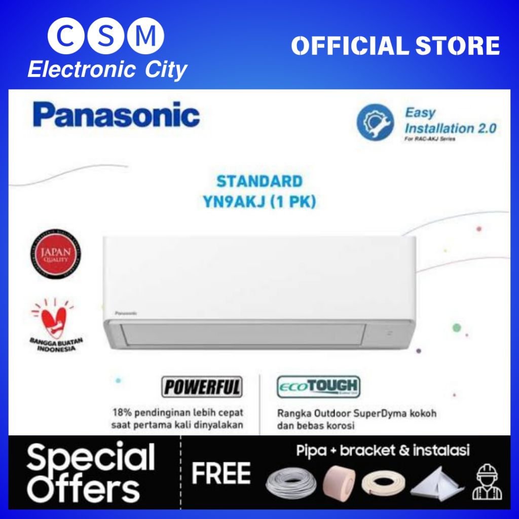AC PANASONIC CS/CU-YN9AKJ 1 PK R32 [INDOOR+OUTDOOR UNIT ONLY] GARANSI RESMI