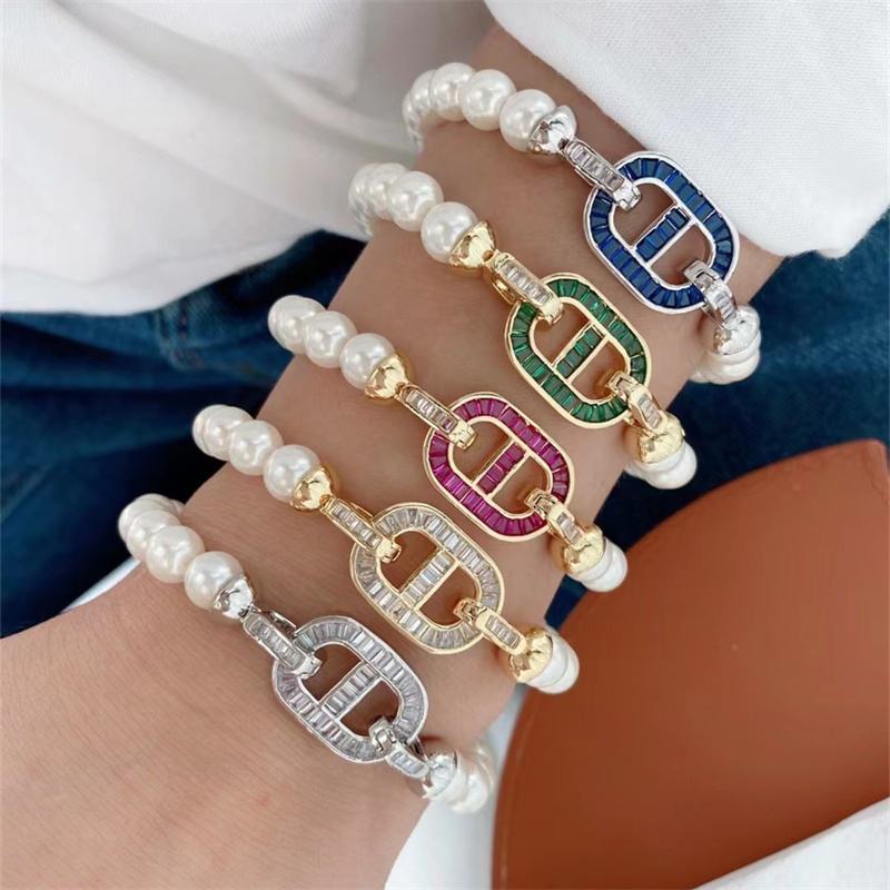 Kaitan Tembaga Lapis Emas 18K, Kaitan Kalung, Kaitan kalung Mutiara, Aksesoris Kalung Mutiara