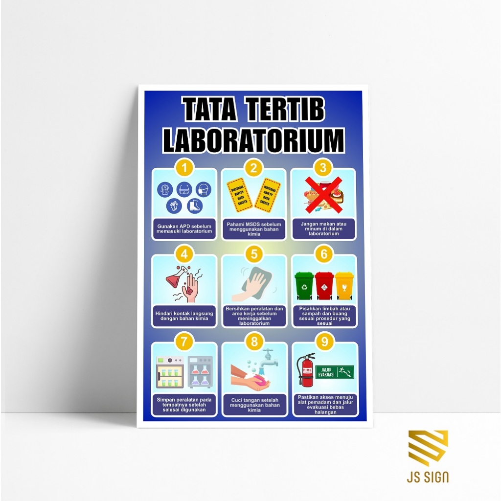 Poster Safety K3 - TATA TERTIB LABORATORIUM