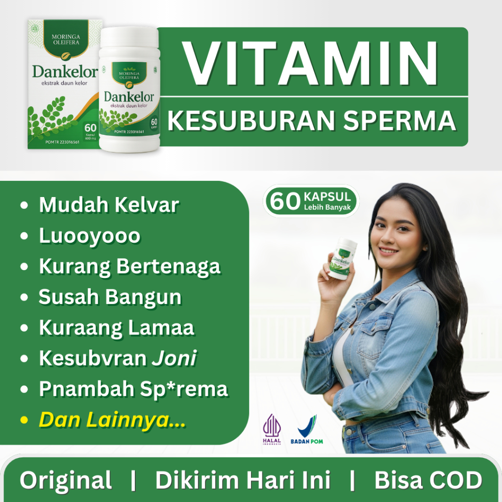 Dankelor Ekstrak Daun Kelor Penyubur Sperma Azoospermia Pengental Sperma Encer Perbaiki Kualitas Spe