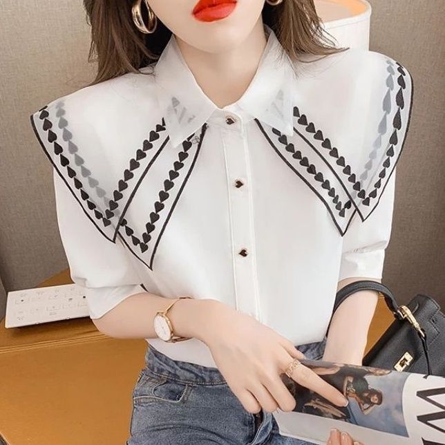 Baju Putih atasan wanita kemeja blouse putih