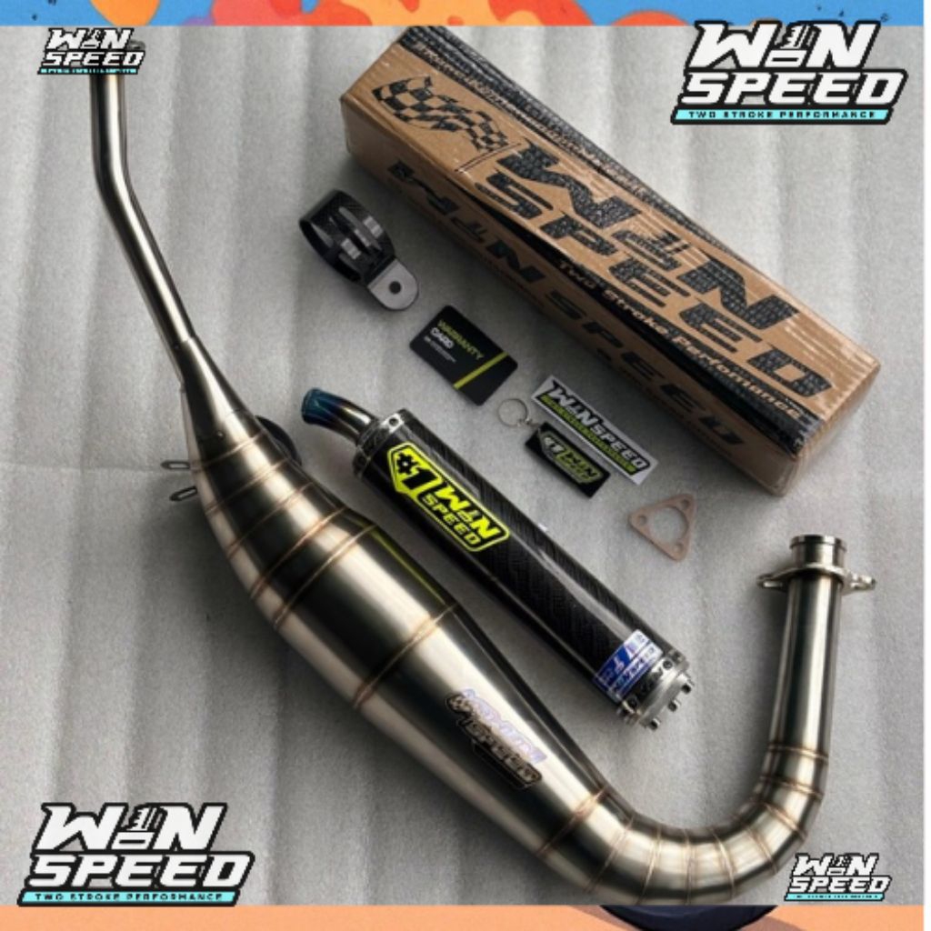 Knalpot Kolong PDK RX King type Stainles Silincer Carbon Lighting Original Winspeed