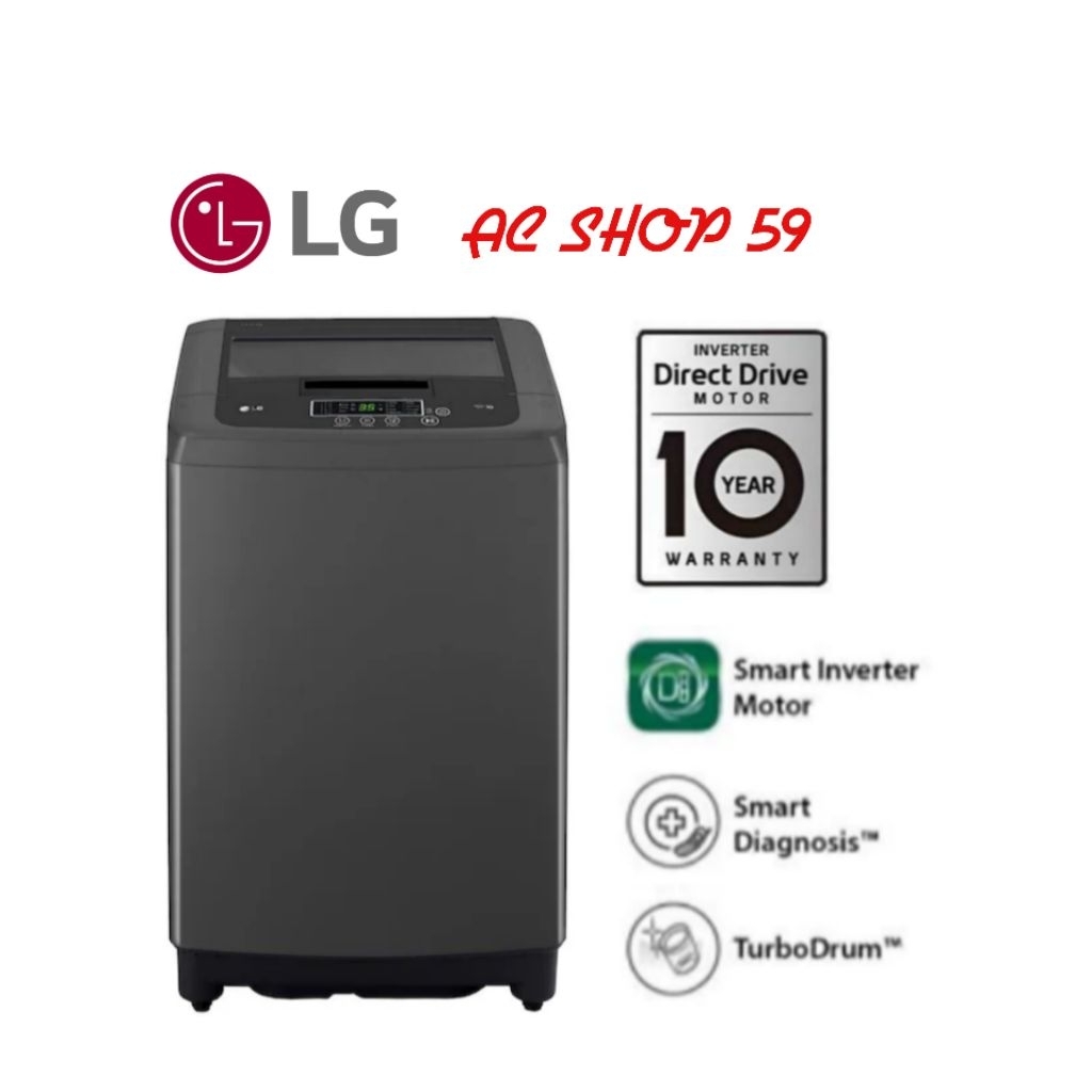 LG T2313VSPB Mesin Cuci Front Loading Smart Inverter Turbo Drum 13Kg New