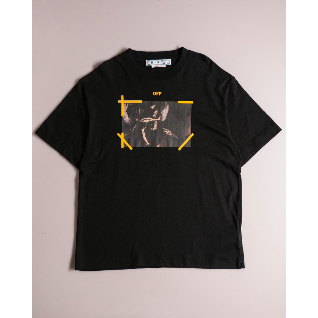 off white caravaggio yellow black t shirt original