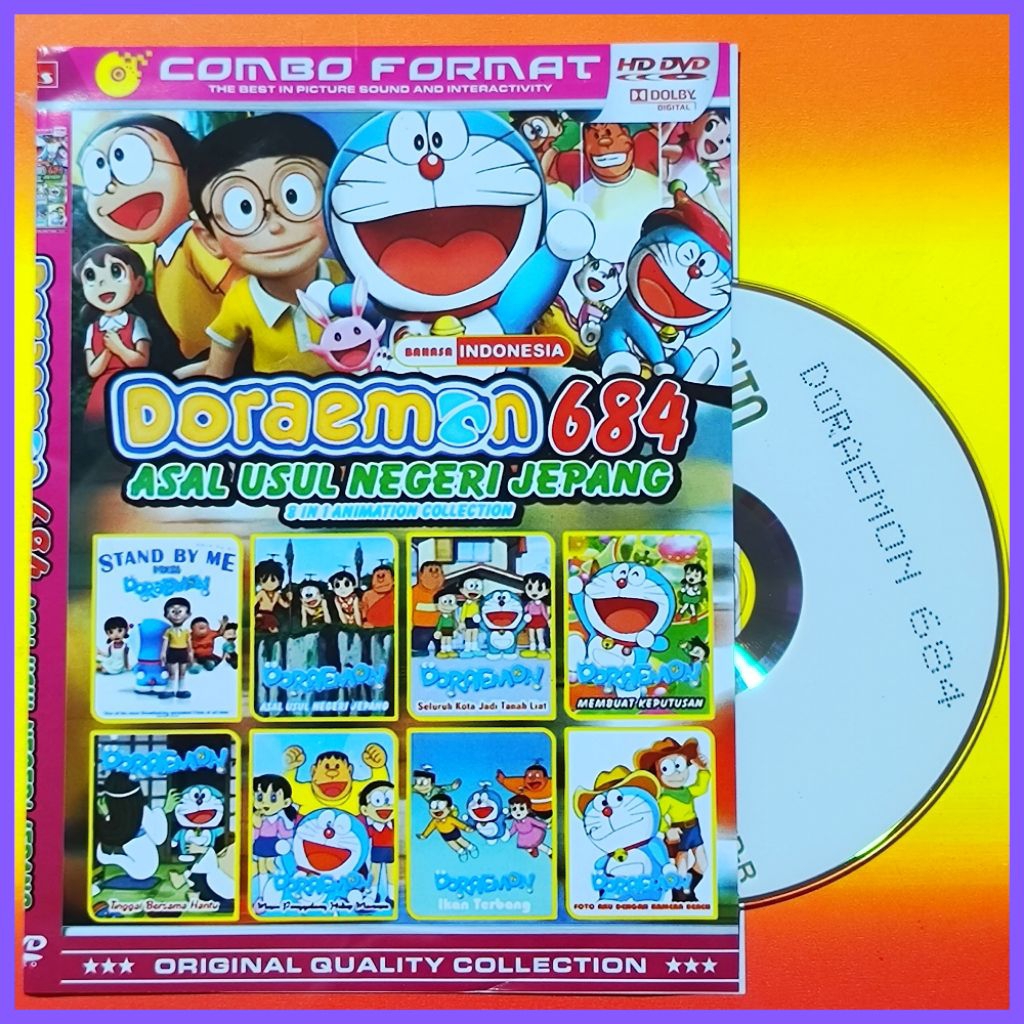 KASET FILM KOLEKSI KARTUN ANAK DORAEMON VOLUME TERBARU 684 BAHASA INDONESIA 8IN1