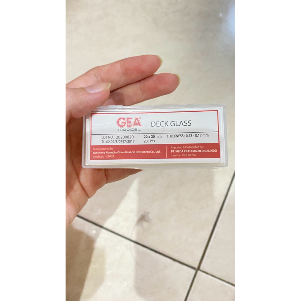 Deck Glass/Cover Glass/Kaca Penutup Mikroskop
