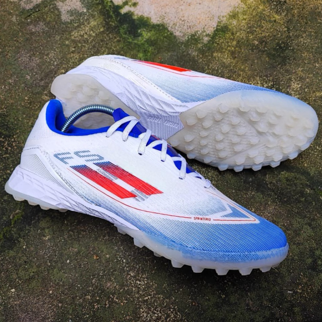Sepatu Futsal Dizero F5O White Blue Red TURF